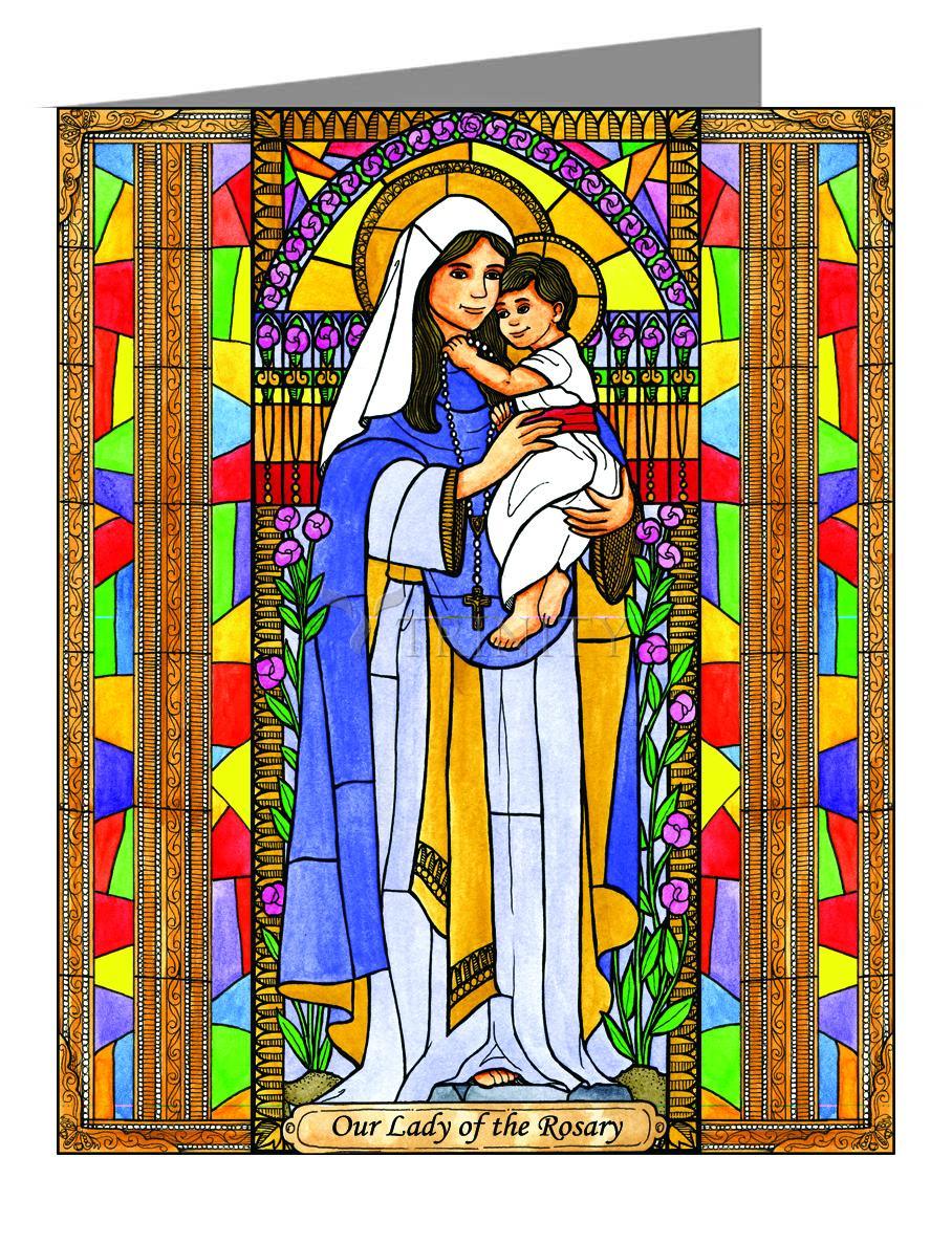Our Lady of the Rosary - Note Card Custom Text by Brenda Nippert - Trinity Stores