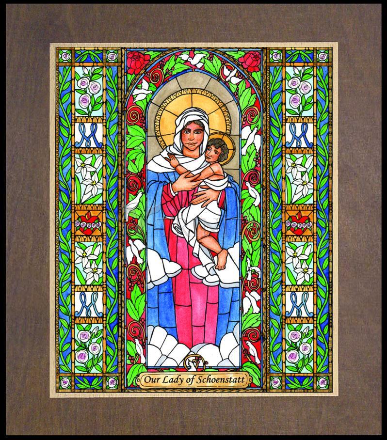 Our Lady of Schoenstatt - Wood Plaque Premium by Brenda Nippert - Trinity Stores
