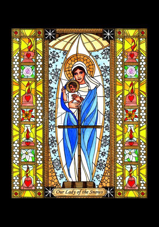 Our Lady of the Snows - Holy Card by Brenda Nippert - Trinity Stores
