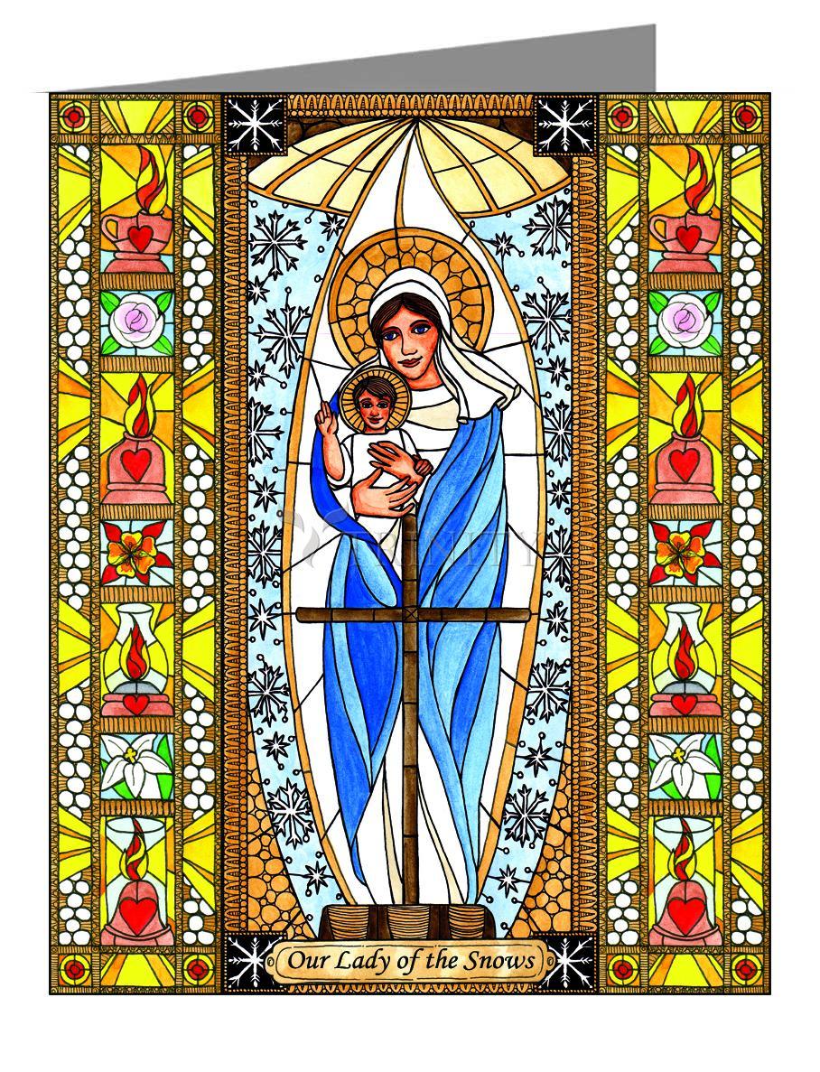 Our Lady of the Snows - Note Card Custom Text by Brenda Nippert - Trinity Stores