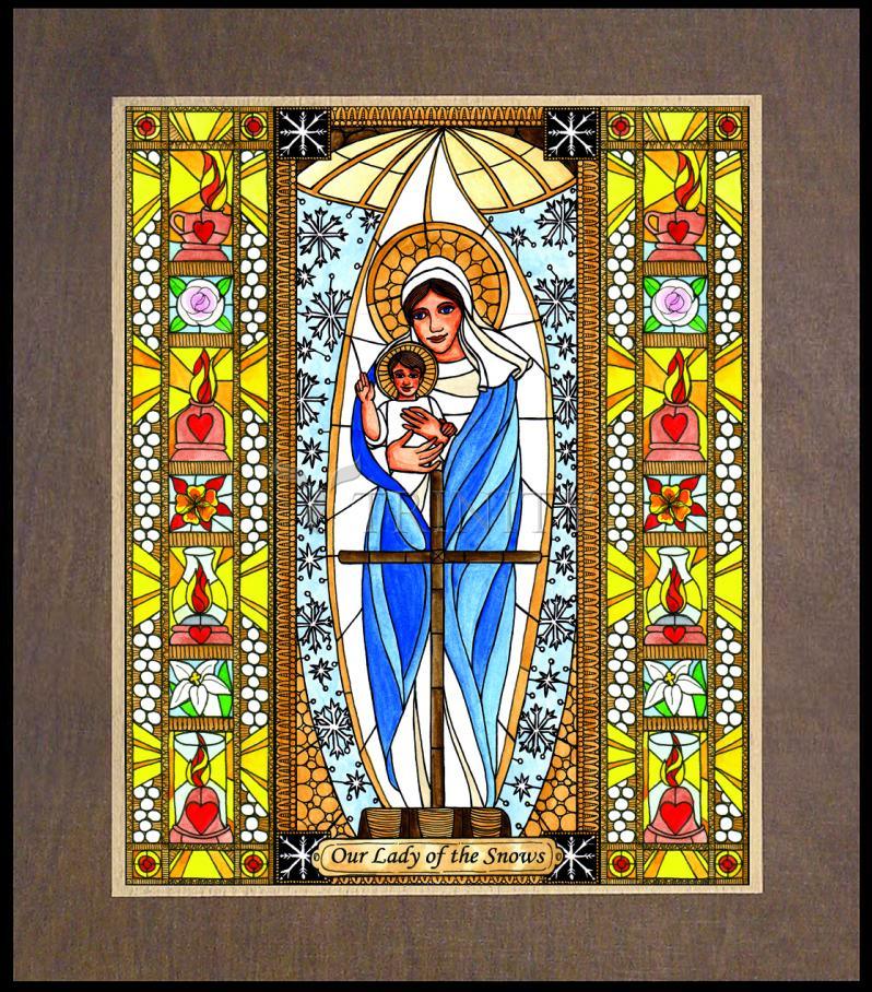Our Lady of the Snows - Wood Plaque Premium by Brenda Nippert - Trinity Stores