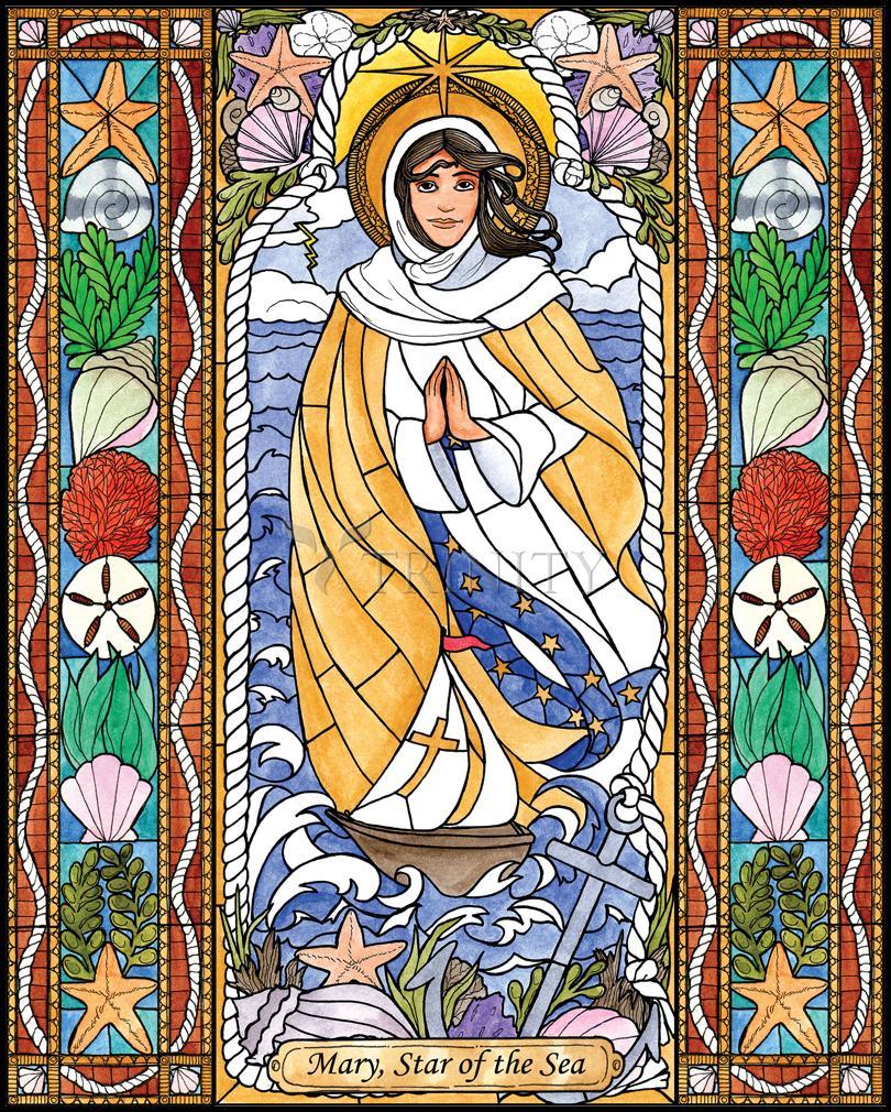 Our Lady Star of the Sea - Wood Plaque by Brenda Nippert - Trinity Stores