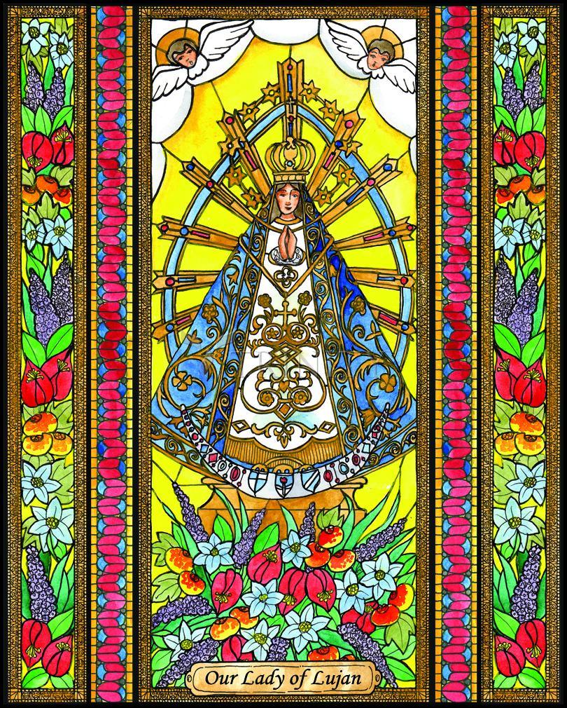 Our Lady of Lujan - Wood Plaque by Brenda Nippert - Trinity Stores