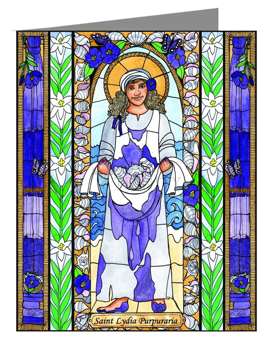 St. Lydia Purpuraria - Note Card Custom Text by Brenda Nippert - Trinity Stores