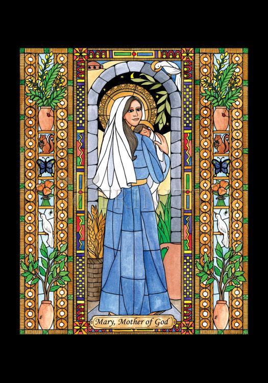Mary, Mother of God - Holy Card by Brenda Nippert - Trinity Stores