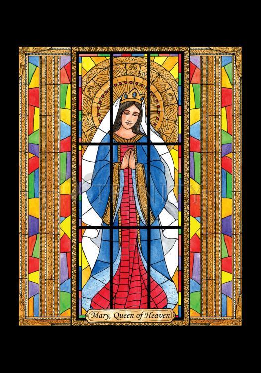 Mary, Queen of Heaven - Holy Card by Brenda Nippert - Trinity Stores