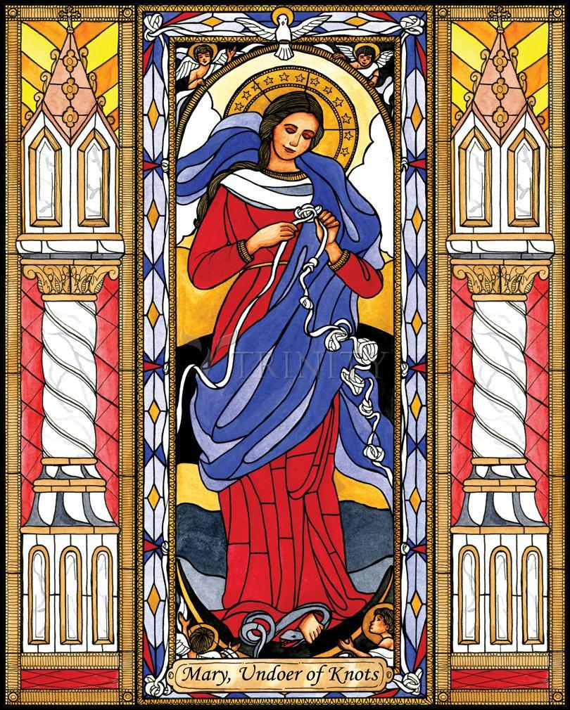 Mary, Undoer of Knots - Wood Plaque by Brenda Nippert - Trinity Stores