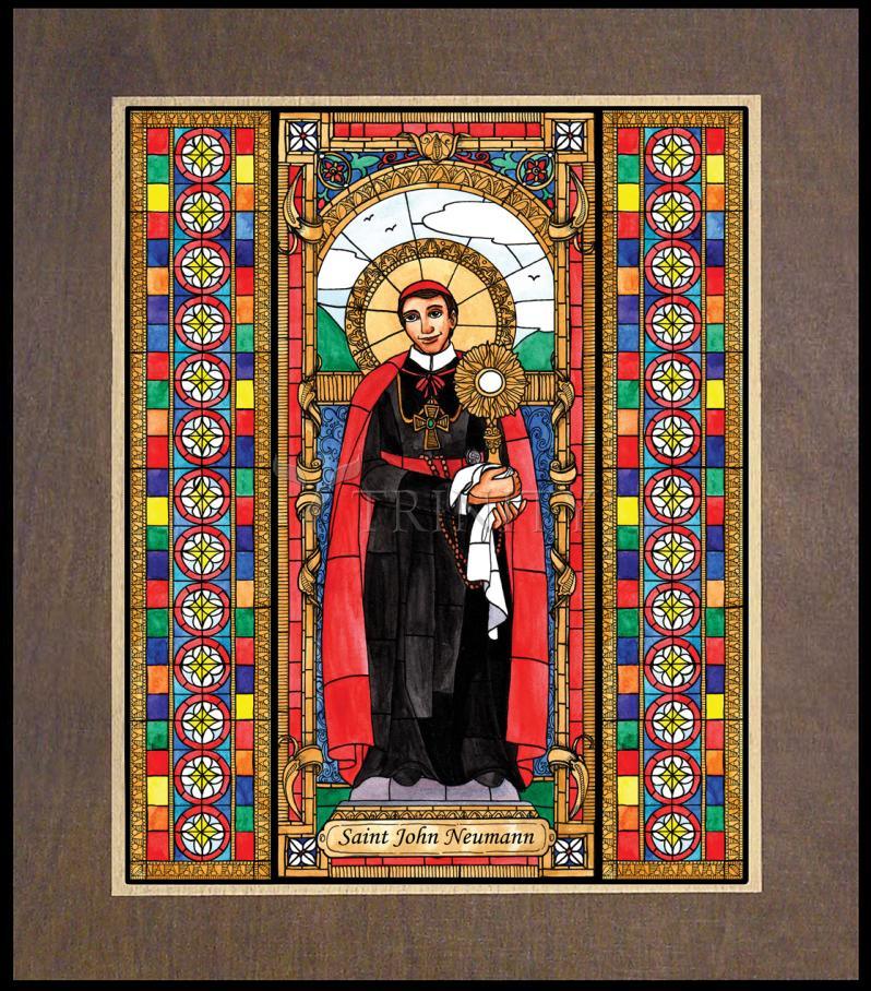 St. John Neumann - Wood Plaque Premium by Brenda Nippert - Trinity Stores