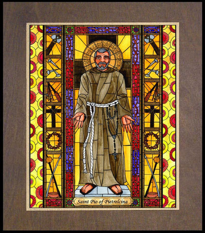 St. Padre Pio - Wood Plaque Premium by Brenda Nippert - Trinity Stores