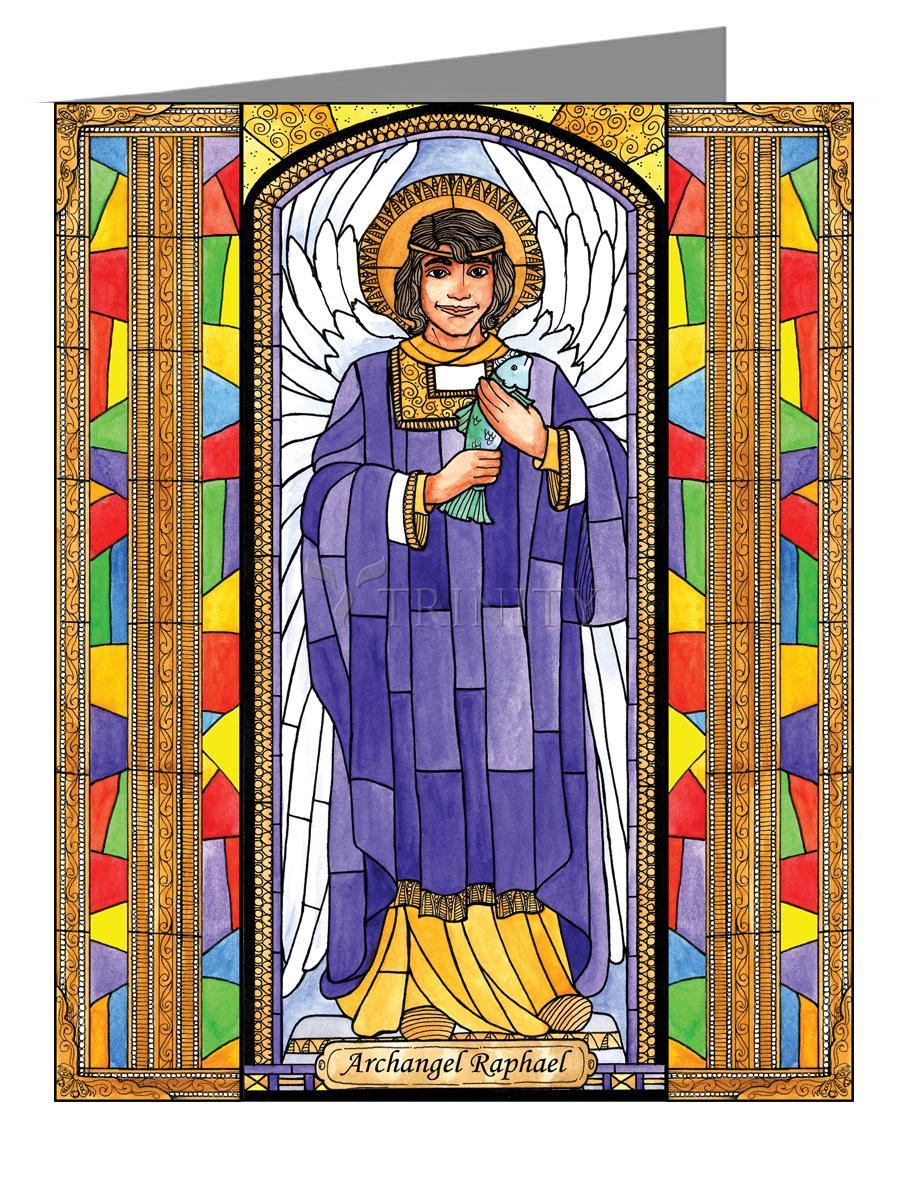 St. Raphael Archangel - Note Card Custom Text by Brenda Nippert - Trinity Stores