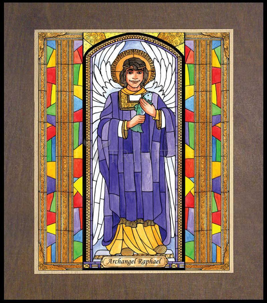 St. Raphael Archangel - Wood Plaque Premium by Brenda Nippert - Trinity Stores