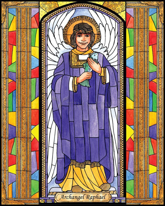 St. Raphael Archangel - Wood Plaque by Brenda Nippert - Trinity Stores