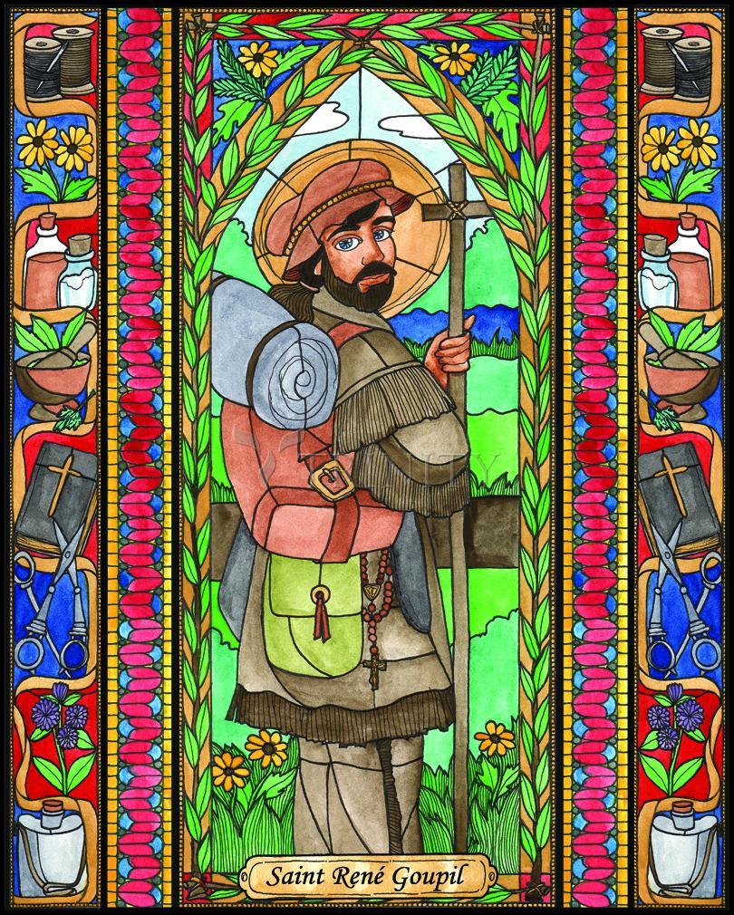 St. René Goupil - Wood Plaque by Brenda Nippert - Trinity Stores