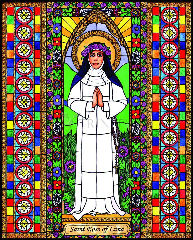 St. Rose of Lima - Wood Plaque by Brenda Nippert - Trinity Stores