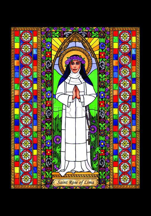St. Rose of Lima - Holy Card by Brenda Nippert - Trinity Stores