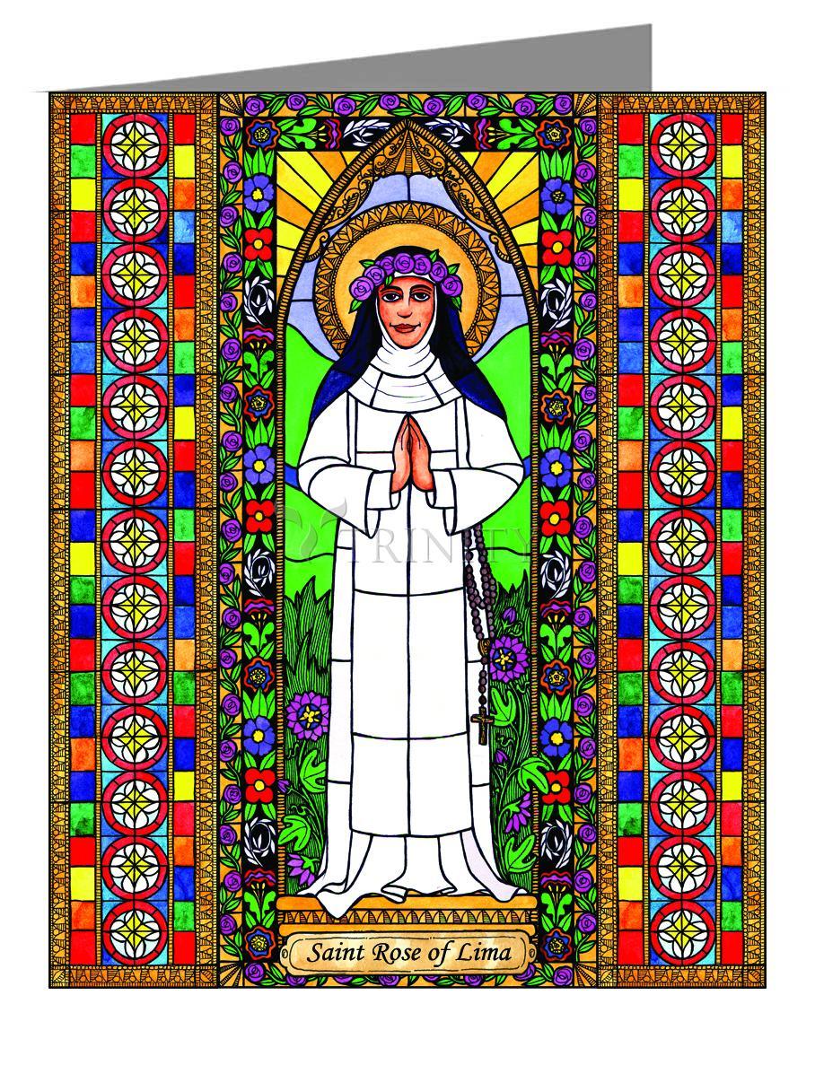St. Rose of Lima - Note Card Custom Text by Brenda Nippert - Trinity Stores