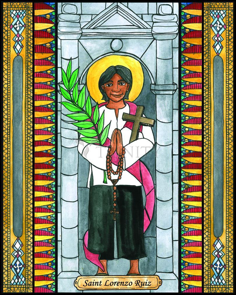 St. Lorenzo Ruiz - Wood Plaque by Brenda Nippert - Trinity Stores