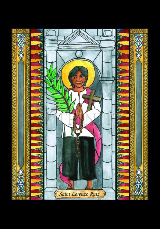 St. Lorenzo Ruiz - Holy Card by Brenda Nippert - Trinity Stores