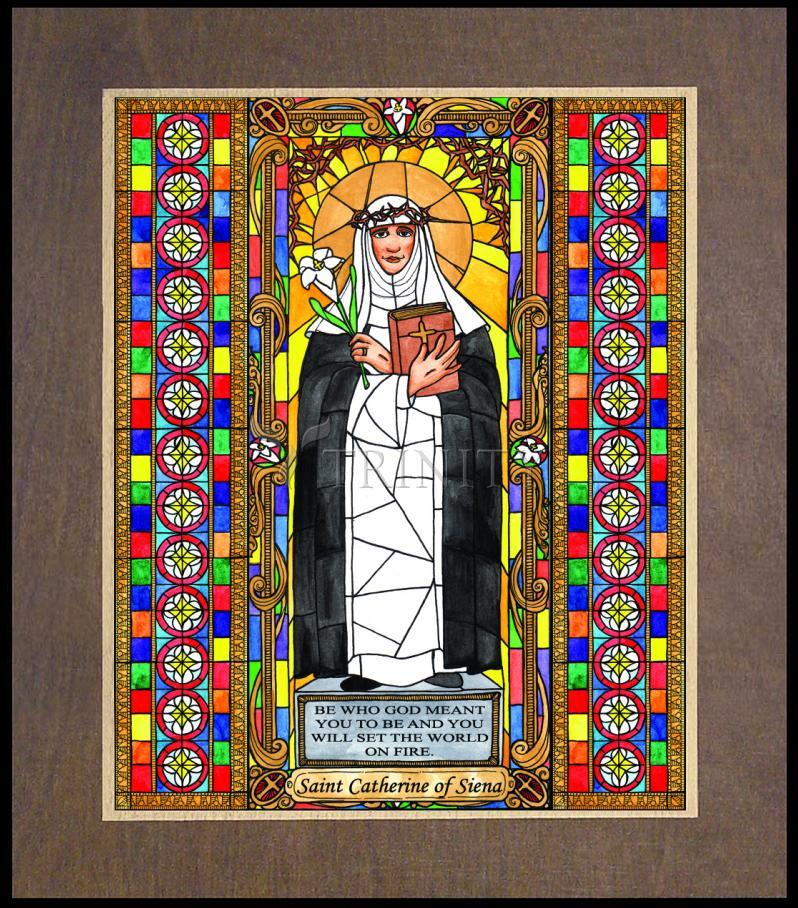 St. Catherine of Siena - Wood Plaque Premium by Brenda Nippert - Trinity Stores