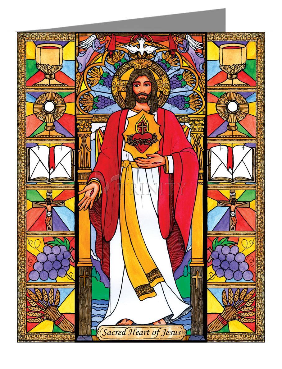 Sacred Heart of Jesus - Note Card Custom Text by Brenda Nippert - Trinity Stores