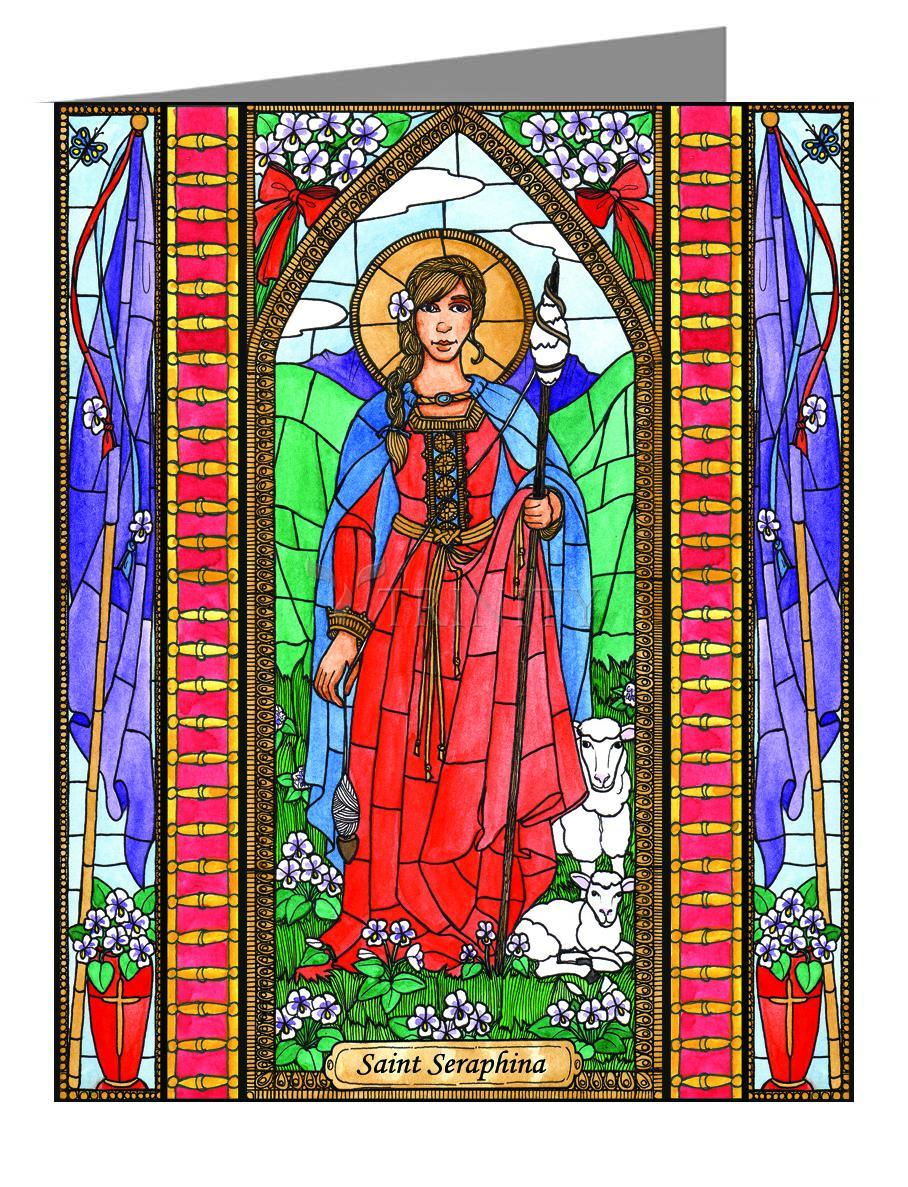 St. Seraphina - Note Card Custom Text by Brenda Nippert - Trinity Stores