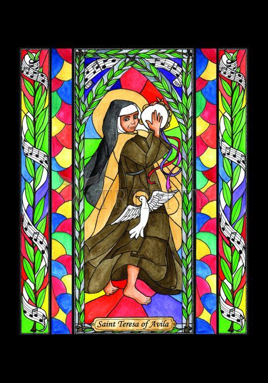 St. Teresa of Avila - Holy Card by Brenda Nippert - Trinity Stores
