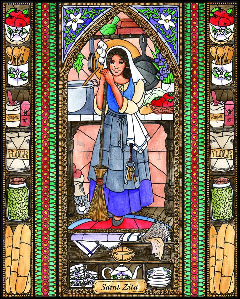 St. Zita - Wood Plaque by Brenda Nippert - Trinity Stores