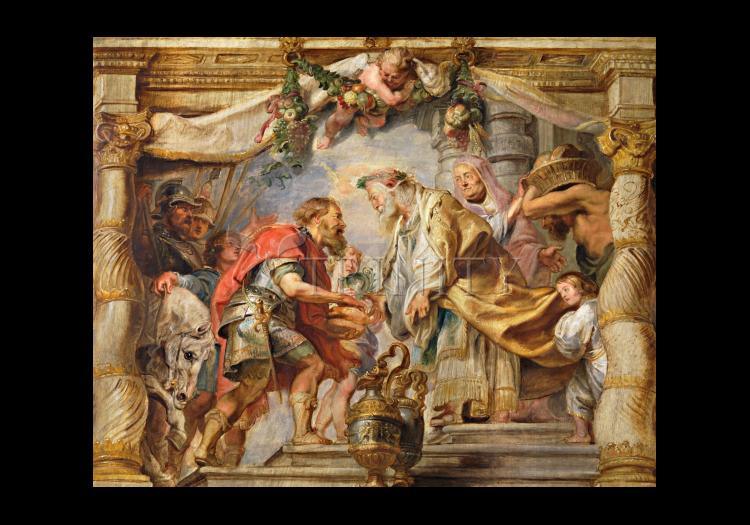 Meeting of St. Abraham and Melchizedek - Holy Card by Museum Classics - Trinity Stores