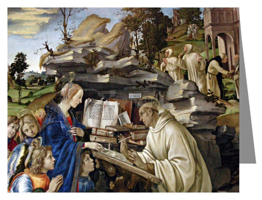Apparition of Blessed Virgin to St. Bernard of Clairvaux - Note Card Custom Text by Museum Classics - Trinity Stores