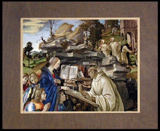 Apparition of Blessed Virgin to St. Bernard of Clairvaux - Wood Plaque Premium by Museum Classics - Trinity Stores