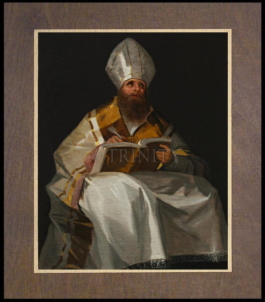 St. Ambrose - Wood Plaque Premium by Museum Classics - Trinity Stores