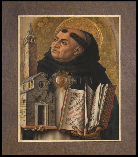 St. Thomas Aquinas - Wood Plaque Premium by Museum Classics - Trinity Stores