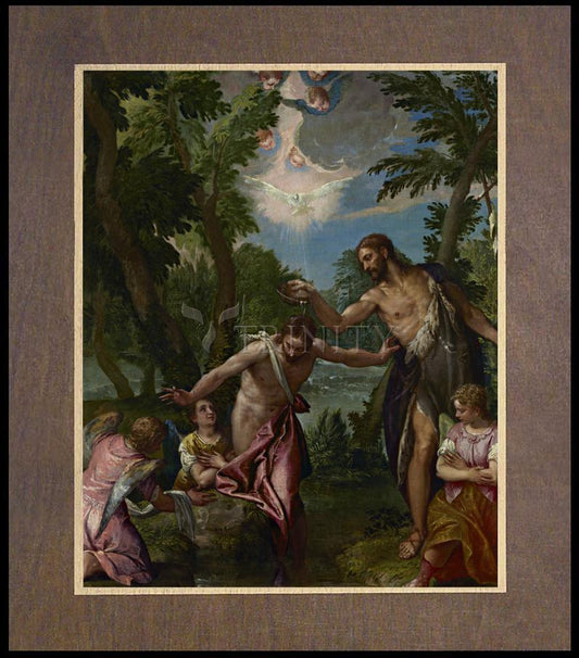 Baptism of Christ - Wood Plaque Premium by Museum Classics - Trinity Stores