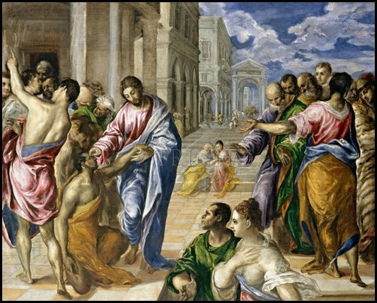 Christ Healing the Blind - Wood Plaque by Museum Classics - Trinity Stores