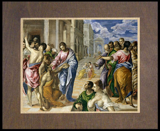 Christ Healing the Blind - Wood Plaque Premium by Museum Classics - Trinity Stores