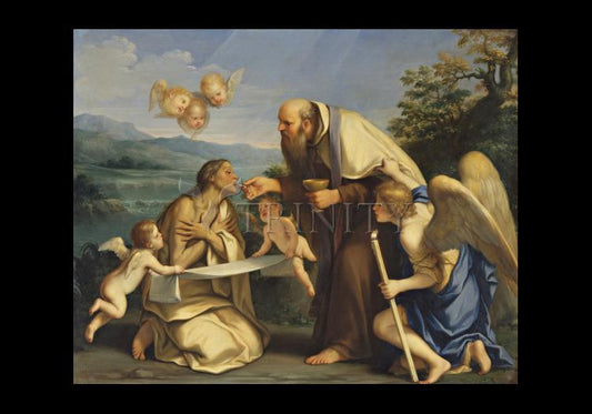 Communion of St. Mary of Egypt - Holy Card by Museum Classics - Trinity Stores