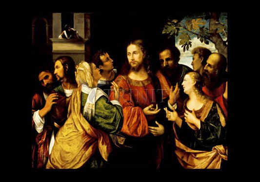 Christ and Women of Canaan - Holy Card by Museum Classics - Trinity Stores
