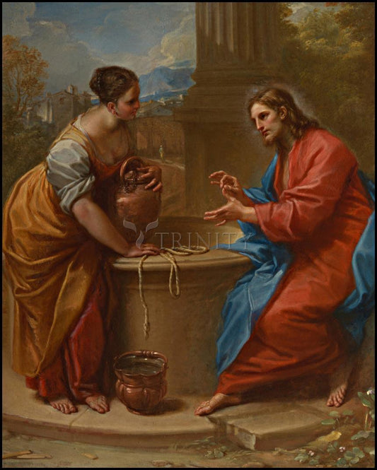 Christ and Woman of Samaria - Wood Plaque by Museum Classics - Trinity Stores