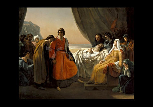 Death of St. Louis, King of France - Holy Card by Museum Classics - Trinity Stores