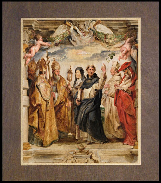 Defenders of the Eucharist - Wood Plaque Premium by Museum Classics - Trinity Stores