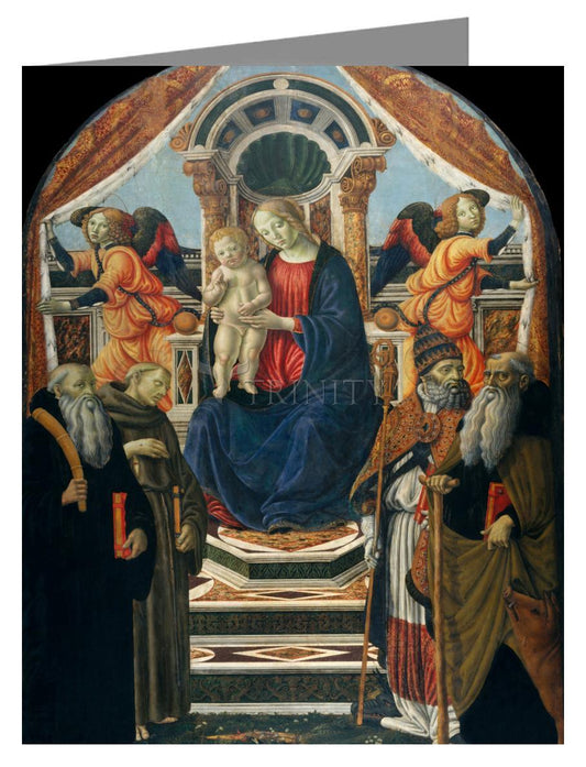 Madonna and Child Enthroned with Saints and Angels - Note Card by Museum Classics - Trinity Stores