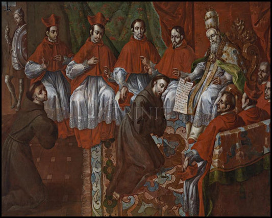 St. Francis of Assisi Before Pope - Wood Plaque by Museum Classics - Trinity Stores