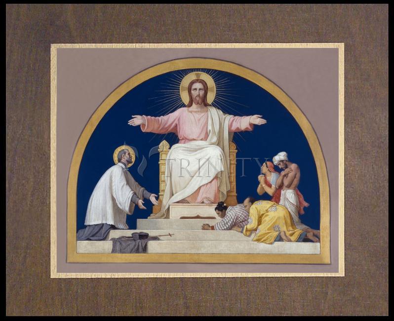 St. Francis Xavier Presenting to Christ People He Converted - Wood Plaque Premium by Museum Classics - Trinity Stores