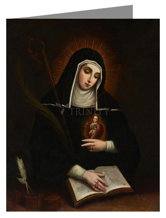 St. Gertrude - Note Card Custom Text by Museum Classics - Trinity Stores