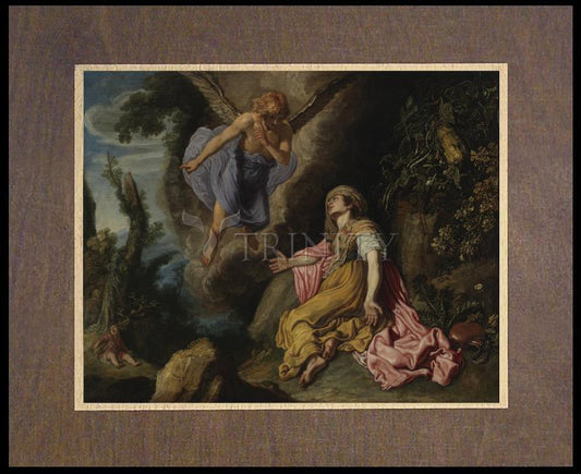 Hagar and Angel - Wood Plaque Premium by Museum Classics - Trinity Stores
