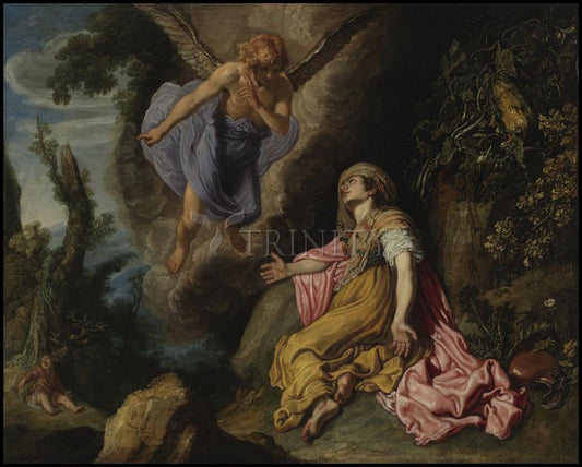 Hagar and Angel - Wood Plaque by Museum Classics - Trinity Stores