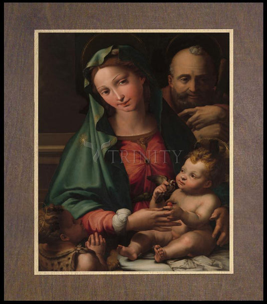 Holy Family with Infant St. John the Baptist - Wood Plaque Premium by Museum Classics - Trinity Stores