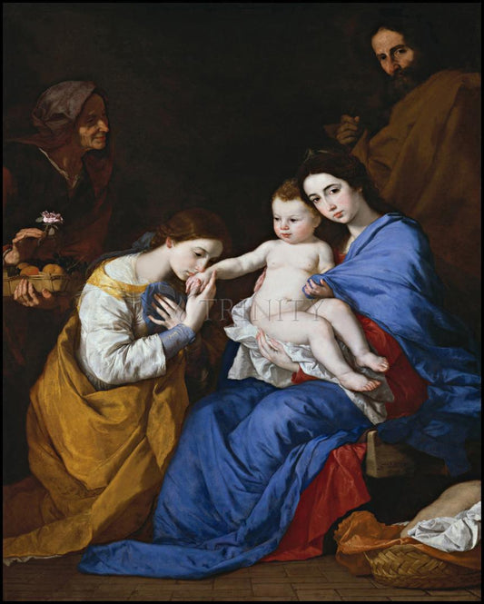 Holy Family with Sts. Anne and Catherine of Alexandria - Wood Plaque by Museum Classics - Trinity Stores