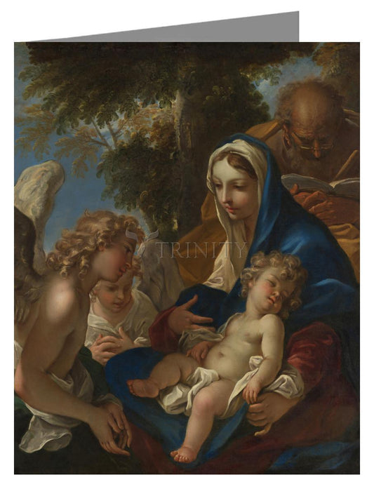 Holy Family with Angels - Note Card Custom Text by Museum Classics - Trinity Stores