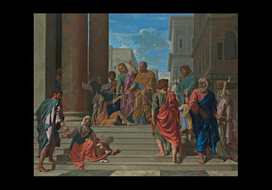 Sts. Peter and John Healing Lame Man - Holy Card by Museum Classics - Trinity Stores